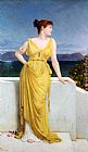 Frederick Goodall Canvas Paintings - Mrs. Charles Kettlewell in Neo-classical Dress
